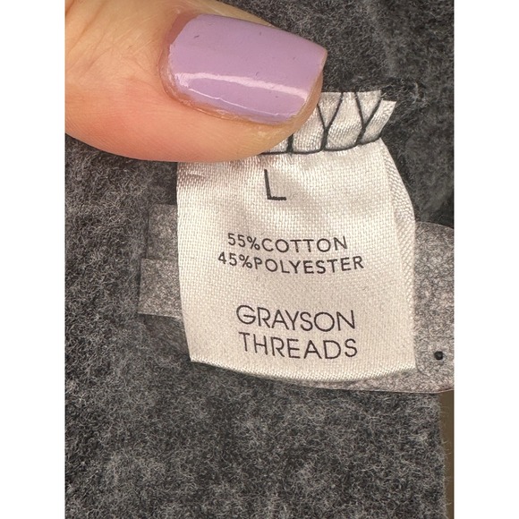 Grayson Threads Grey Bull Skull Graphic Long Sleeve Sweatshirt Junior's Large - Picture 4 of 5